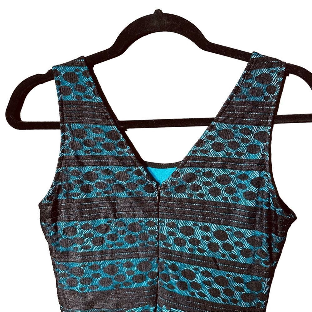 Doe & Rae Black Blue Lace Dress Sz S - Picture 6 of 9